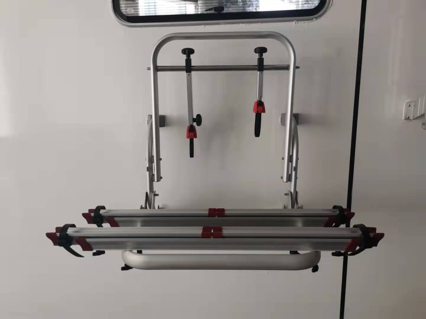 新款房车车载自行车架两台通用后背式伸缩改装配件后置折叠支架