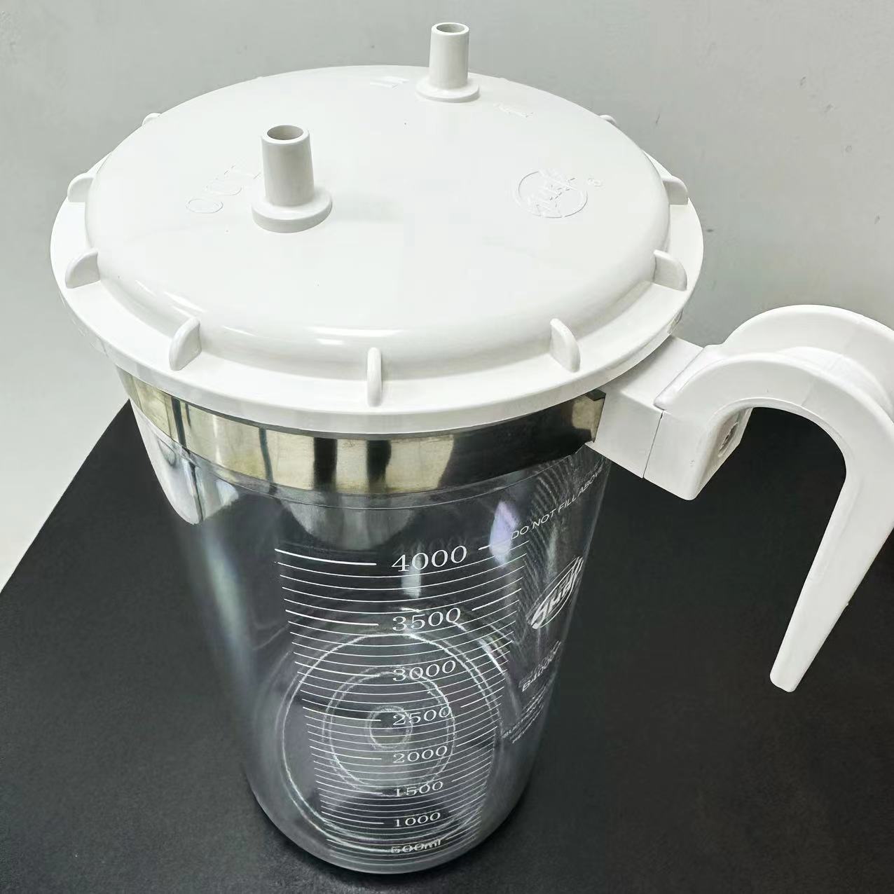 大容量4000ml塑料瓶吸脂机PC负压引流瓶装配血栓手术引流瓶