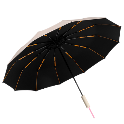 撞色96骨全自动晴雨伞加大加固