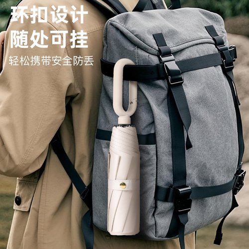 便携手动环扣雨伞加大加厚加固学生上学专用折叠男晴暴雨两用女