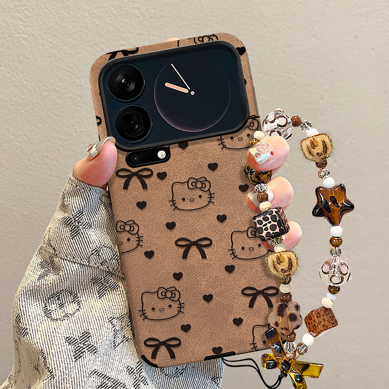 适用小米17大视窗爱心猫咪手机壳