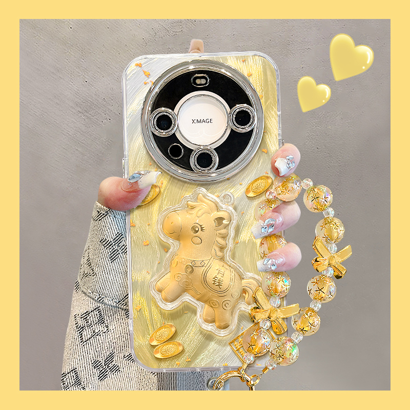 适用mate70羽纱壳马上有钱手机壳