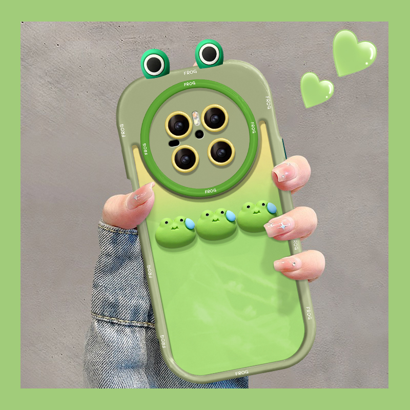 适用华为mate70pro手机壳夏天新女款mate60/30流汗青蛙公仔pura70pro+创意p40奶油壳p50硅胶小众高级感防摔