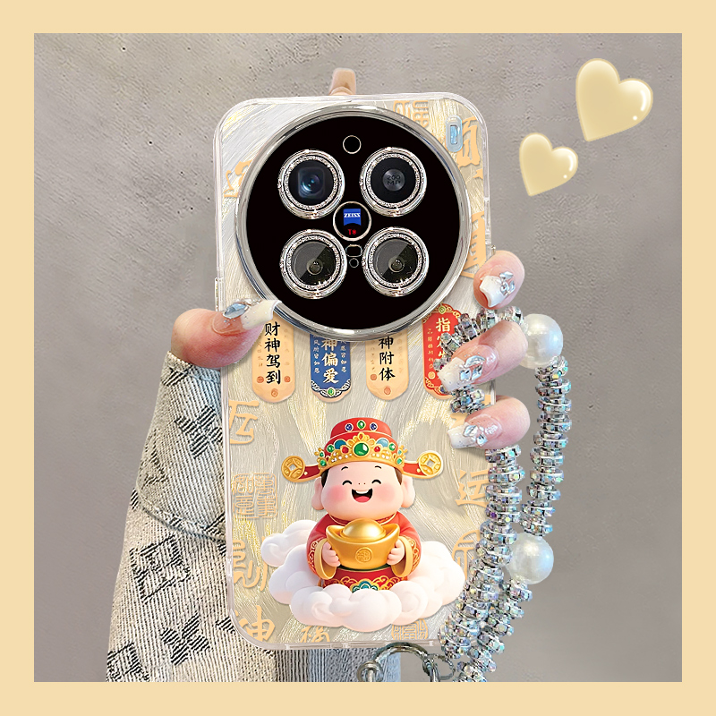 适用x300羽纱壳财神爷手机壳