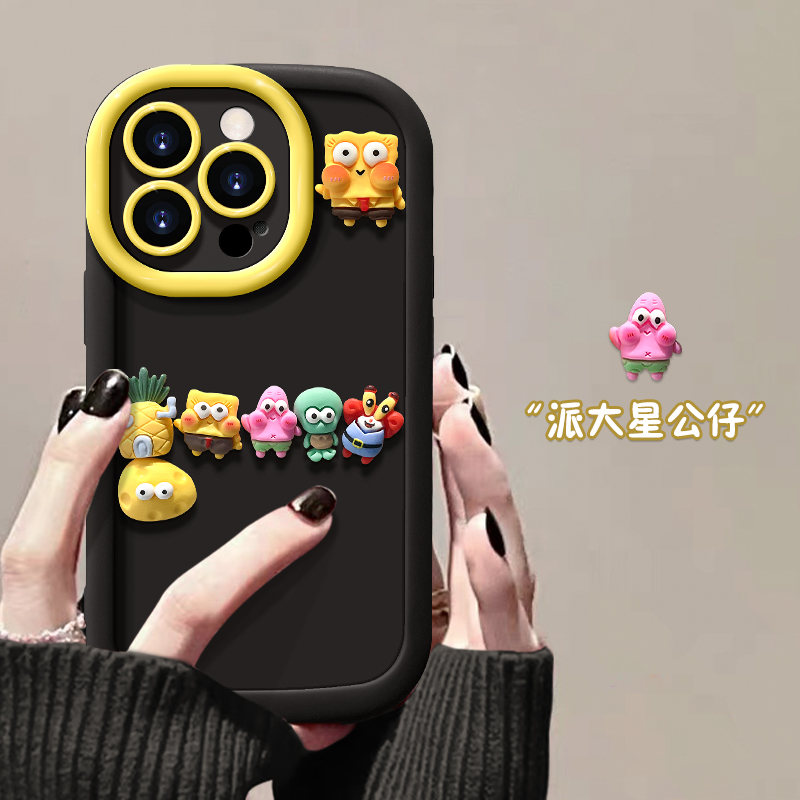 适用苹果17泡芙壳海绵公仔手机壳