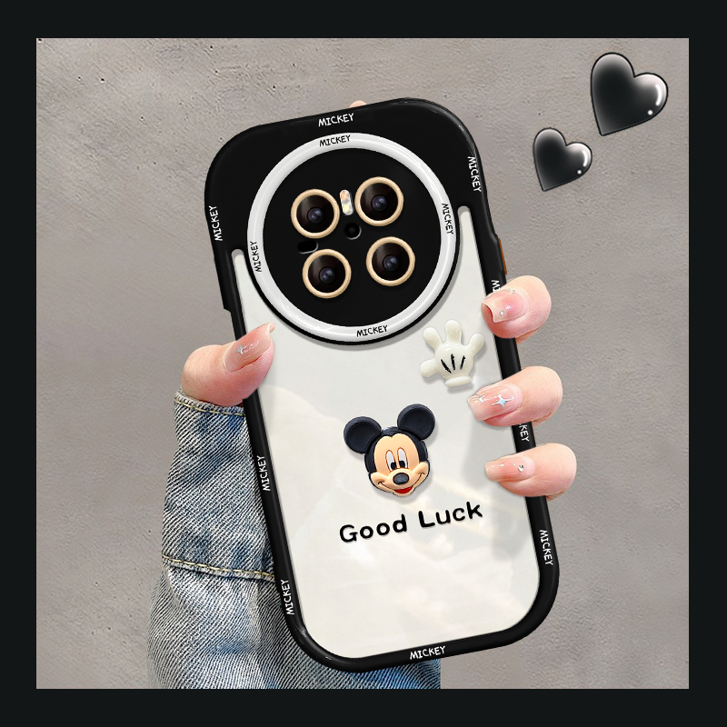 适用华为mate70pro手机壳夏天新女款mate60/30可爱米奇公仔pura70pro+创意p40奶油壳p50硅胶小众高级感防摔套