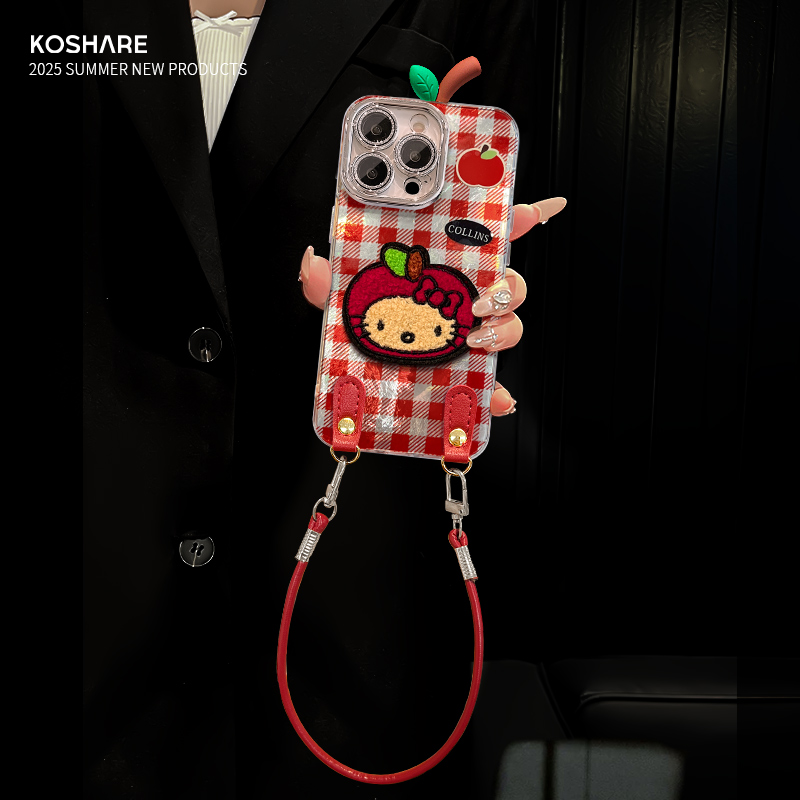 适用mate70冰川纹苹果kt猫手机壳