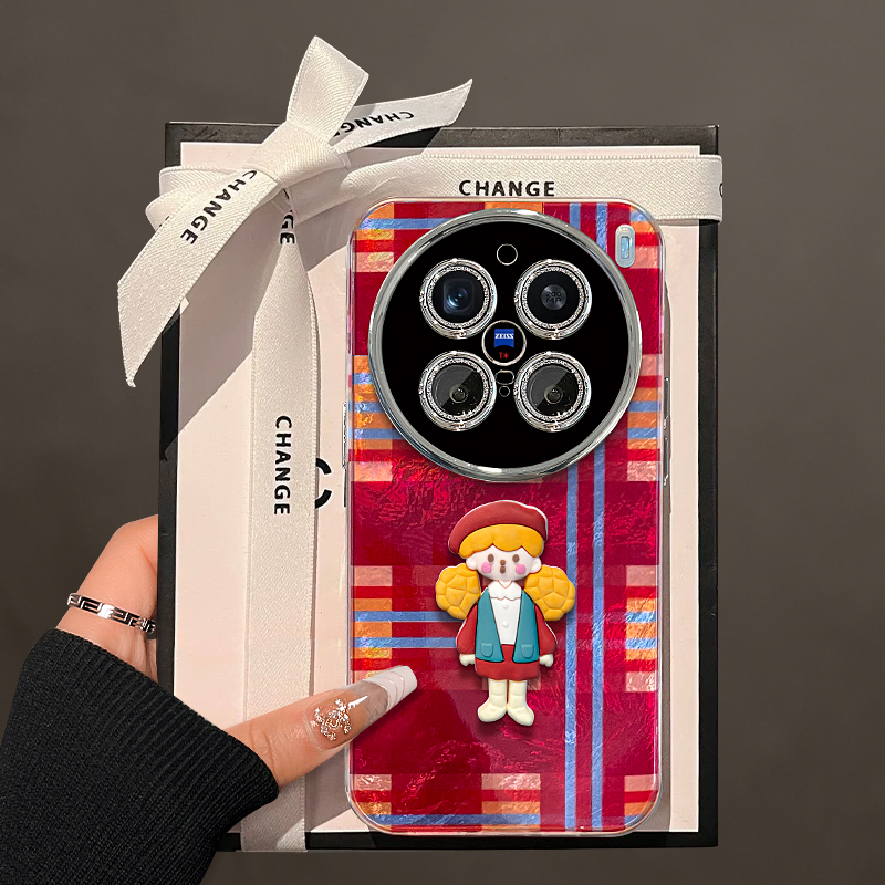 适用于x200冰川纹可爱女孩手机壳