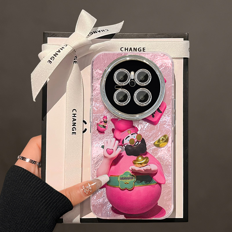 适用于mate70冰川纹财神爷手机壳