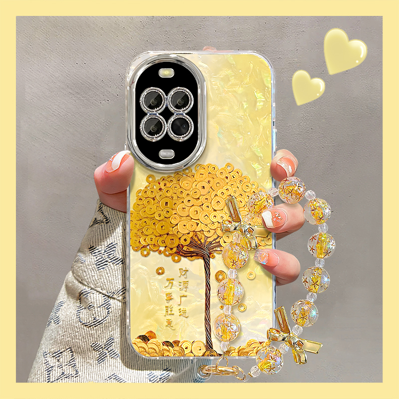 适用nova14精孔贝壳发财树手机壳