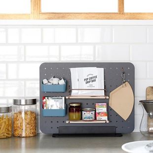 日本kingjim锦宫洞洞板peggy办公收纳追星女孩照片墙桌面挂钩笔筒托盘层板桌面文具收纳架