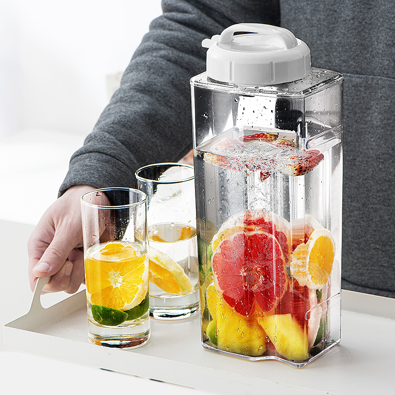 asvel日本进口 耐高温冷水壶大容量密封家用塑料冰箱果汁冷泡茶壶