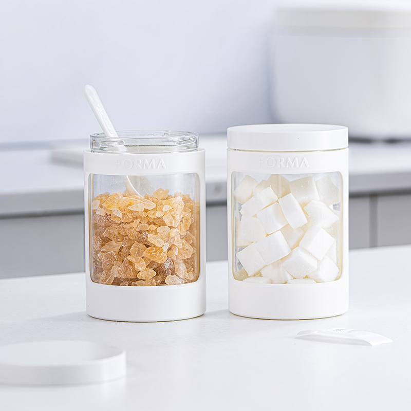 asvel玻璃厨房白糖调料盒密封罐