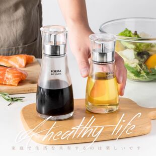 ASVEL 日本玻璃滴油瓶家用小油瓶防漏油壶带盖控油壶酱油醋调料瓶