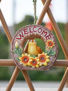 发光花园庭院户外小鸟窝摆件装饰品树脂园艺布置景观树上挂件