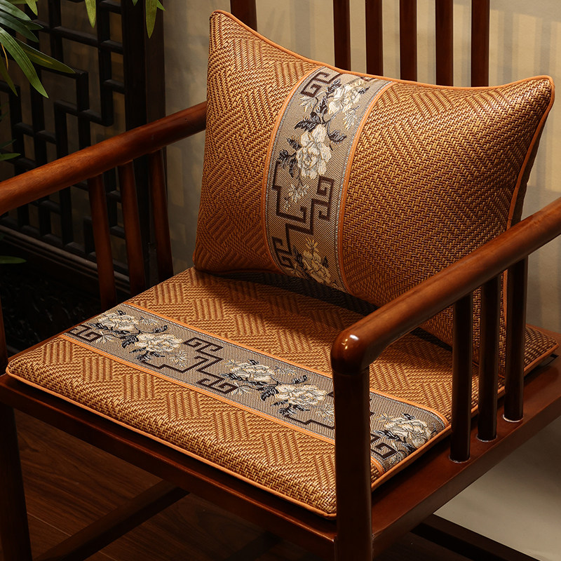 夏季实木椅坐垫凉席垫太师椅垫官帽椅茶椅子垫红木家具坐垫定制