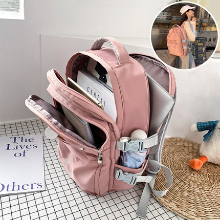 笔记本电脑背包书包女大学生旅游轻便多功能大容量女士旅行双肩包