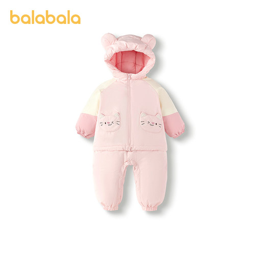 巴拉巴拉宝宝羽绒连体衣可爱