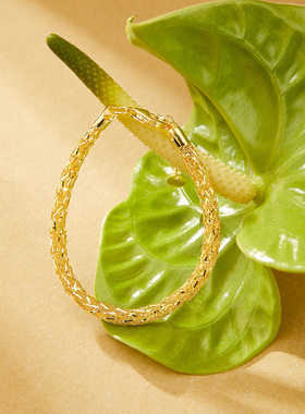 ADHORA意大利S925银5m闪银丝网编织宽版手链送女友送闺蜜礼物