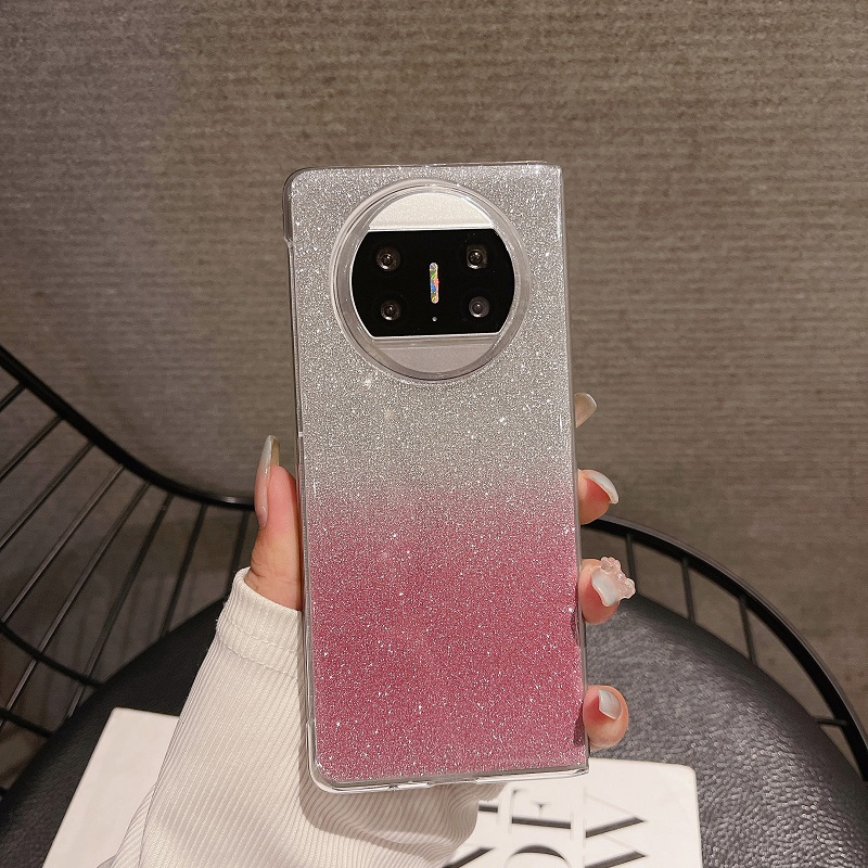 适用于华为matex3手机壳女款奢华网红渐变闪粉x5典藏版折叠屏保护套前后全包防摔硬壳x6透明简约创意超薄新款