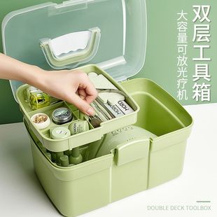 收纳盒大号整理收纳包 美甲工具箱收纳大容量收纳箱便携多层手提式