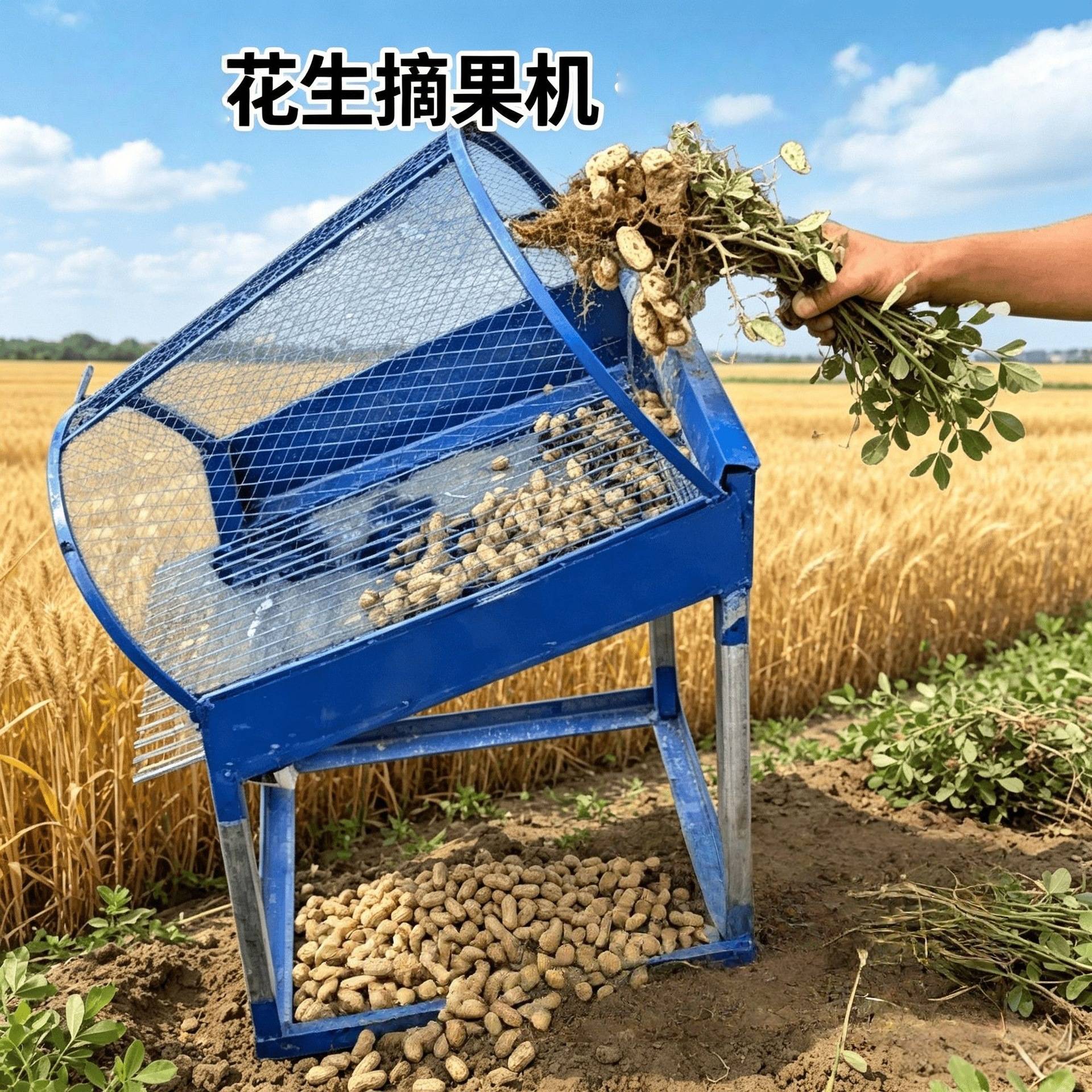 花生脱粒机高效分离不伤果花生摔果机摘花生手动式摔花生架子神器