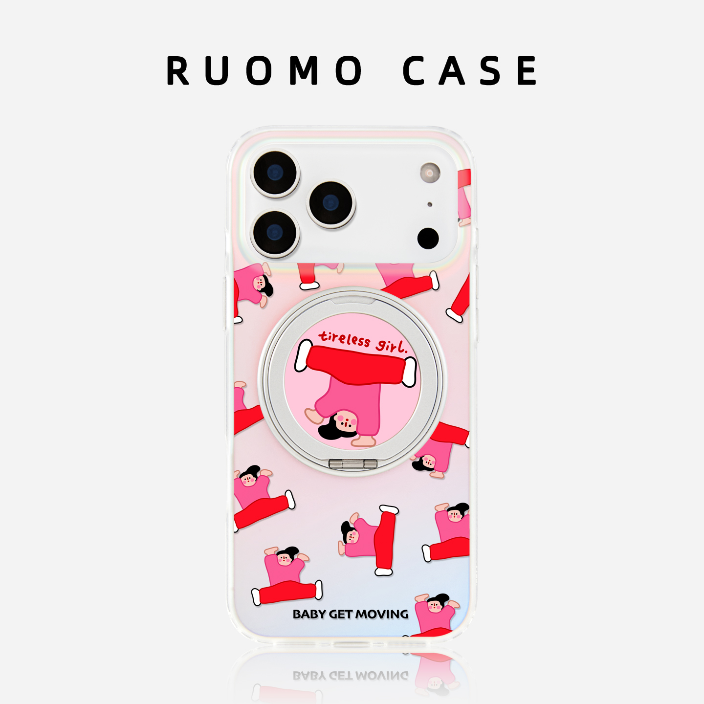 活力女孩！适用苹果磁吸手机壳