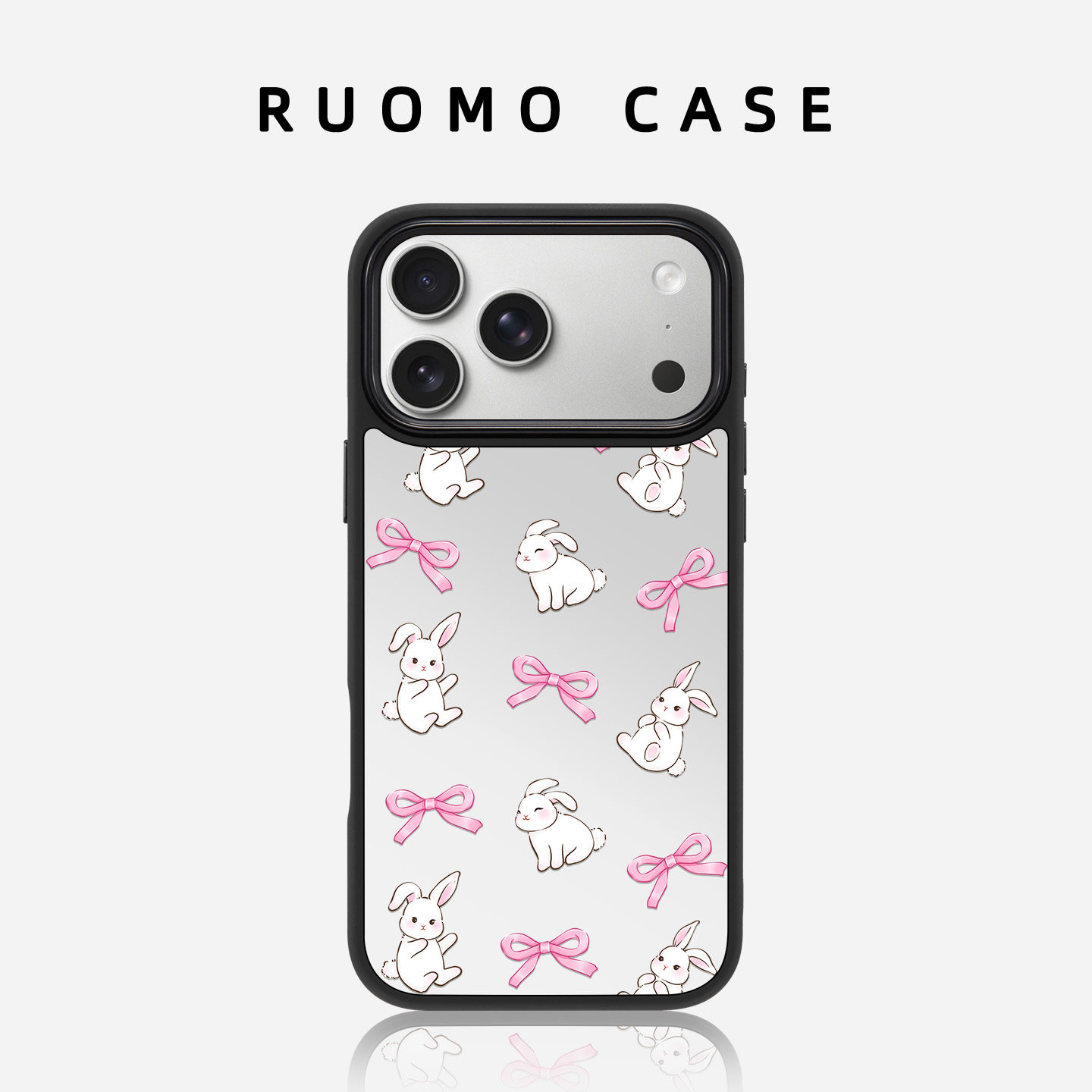 若墨适用苹果17promax手机壳iphone16Pro新款女15镜面磁吸高级感原创春天文艺14蝴蝶结13时尚小众好看保护套