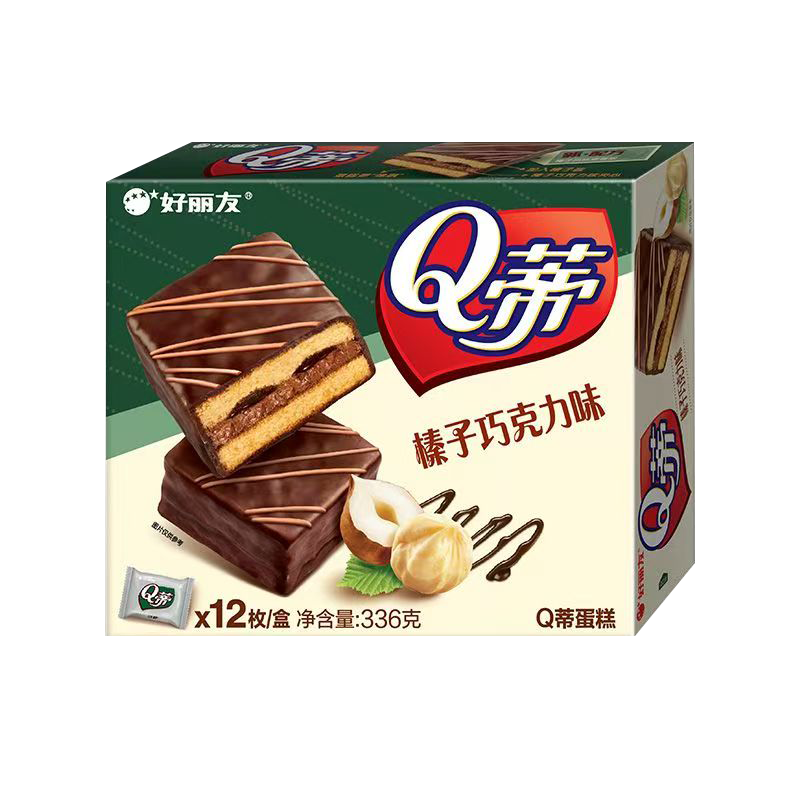 好丽友Q蒂派棒子巧克力味336g*1盒-TJB