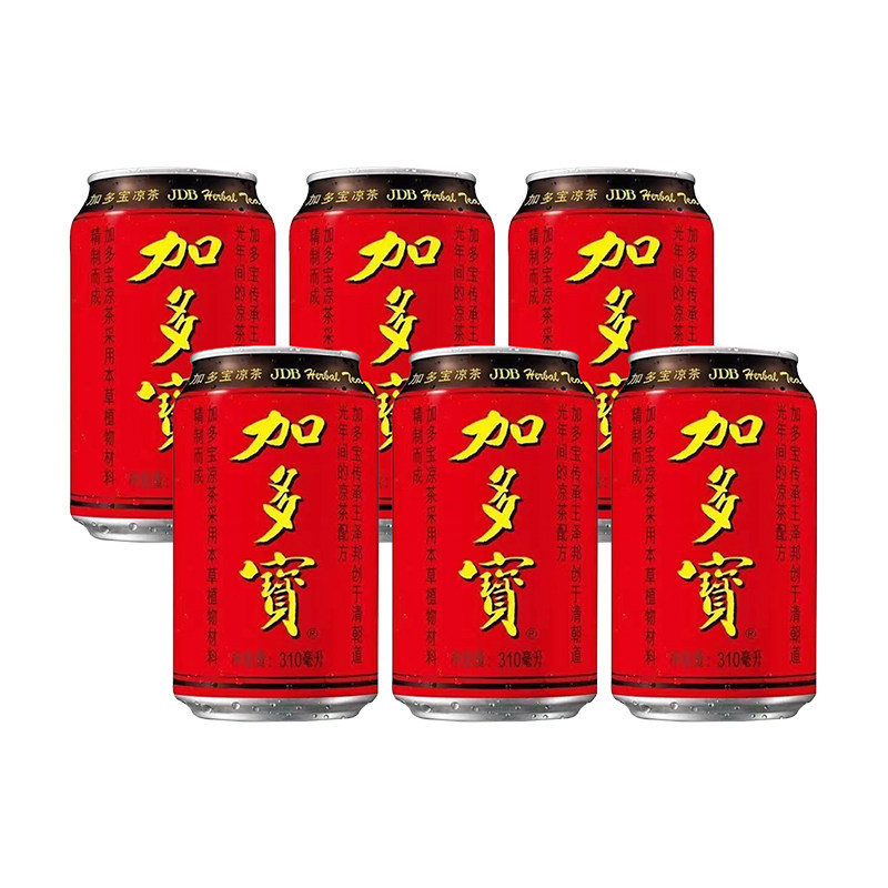 加多宝凉茶罐装包装随机发火锅聚餐年货过年解腻饮料310ml*6罐-MS,咖啡/麦片/冲饮,凉茶,淘宝优惠券,粉丝福利购,淘宝优惠卷