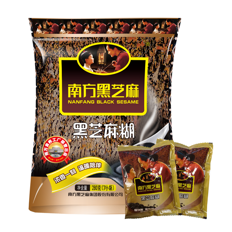 南方黑芝麻糊营养早餐速食粥粉即食冲饮谷物宵夜冲调280g*1袋-MS