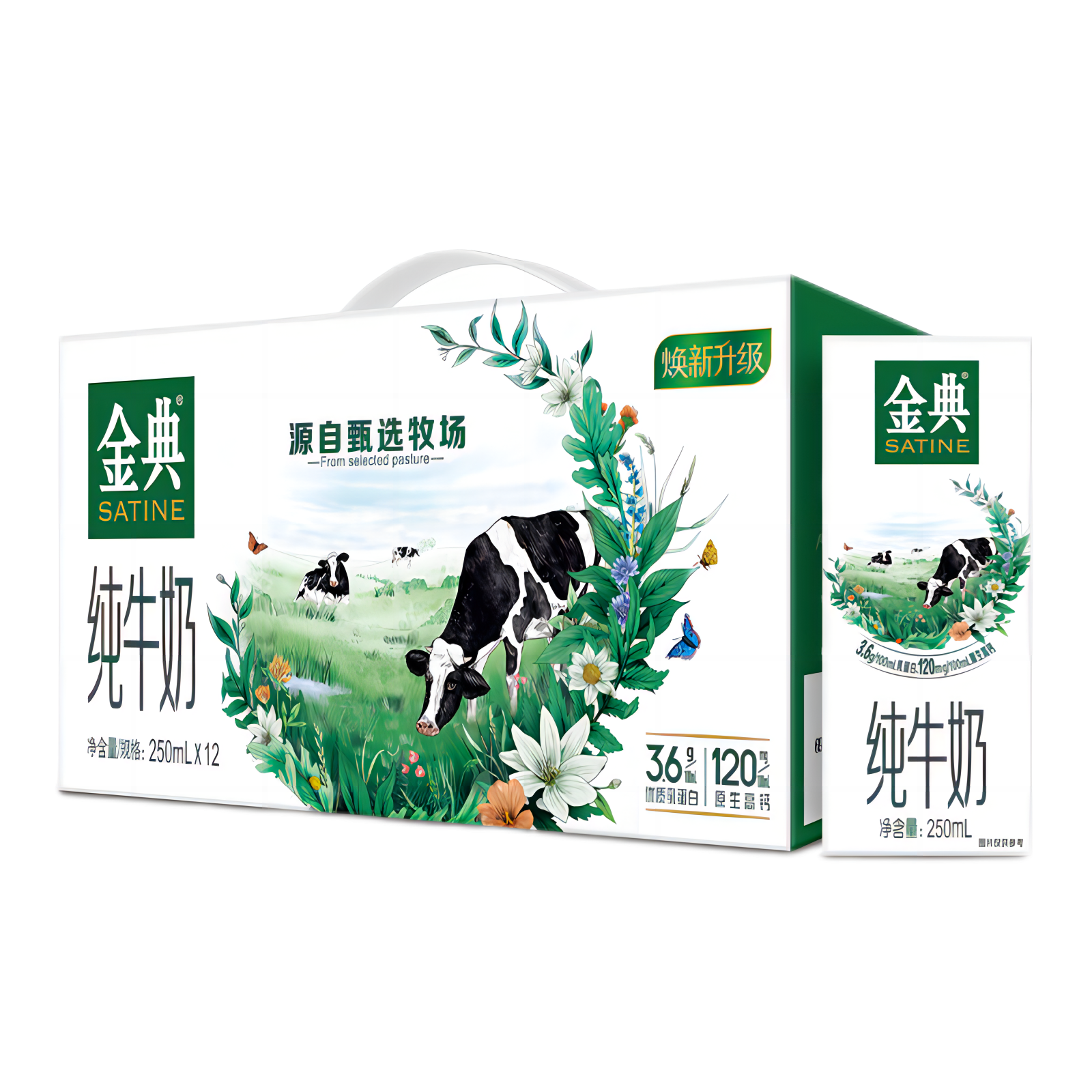 9月产 伊利 金典纯牛奶 250mlx12盒【kl】