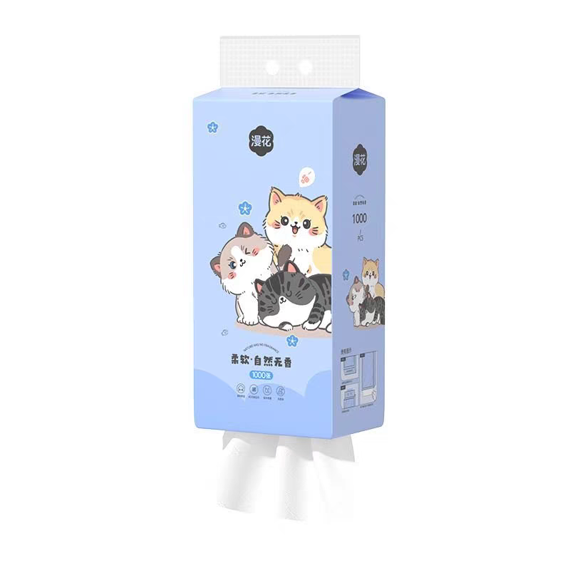 【消消乐】漫花萌趣小猫悬挂式抽纸1000张/提