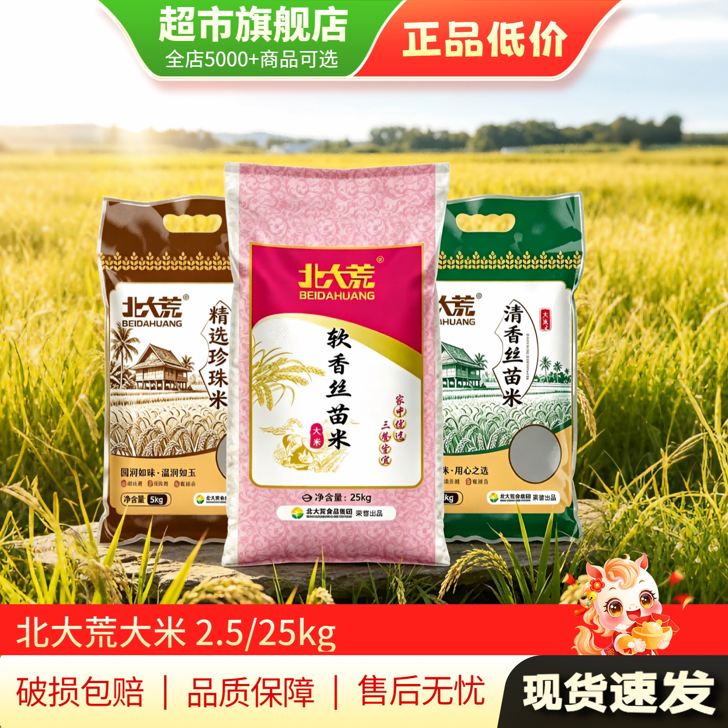 【精选新米】 北大荒东北大米5kg优质大米10斤装长粒香珍珠大米MY图片