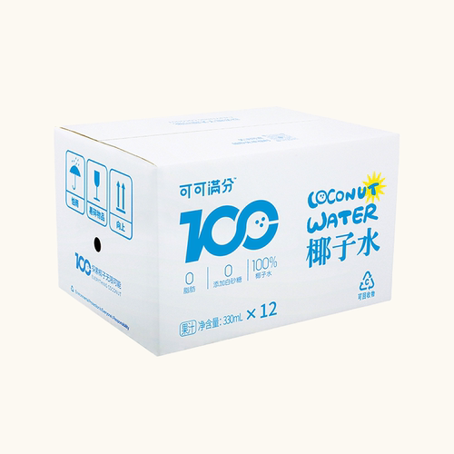 可可满分 100%椰子水 330ml*12瓶 椰子味【kl】
