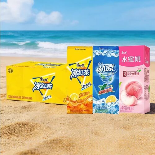 【U先试用】康师傅 250ml*24劲凉冰红茶水蜜桃味果味饮料