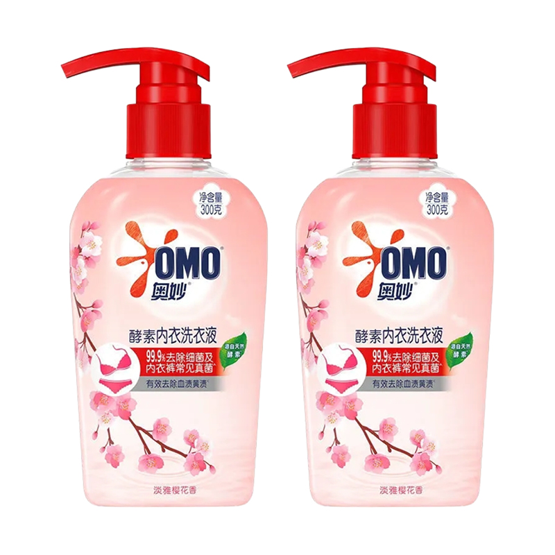 奥妙酵素内衣洗衣液淡雅樱花 300g*2瓶-Z