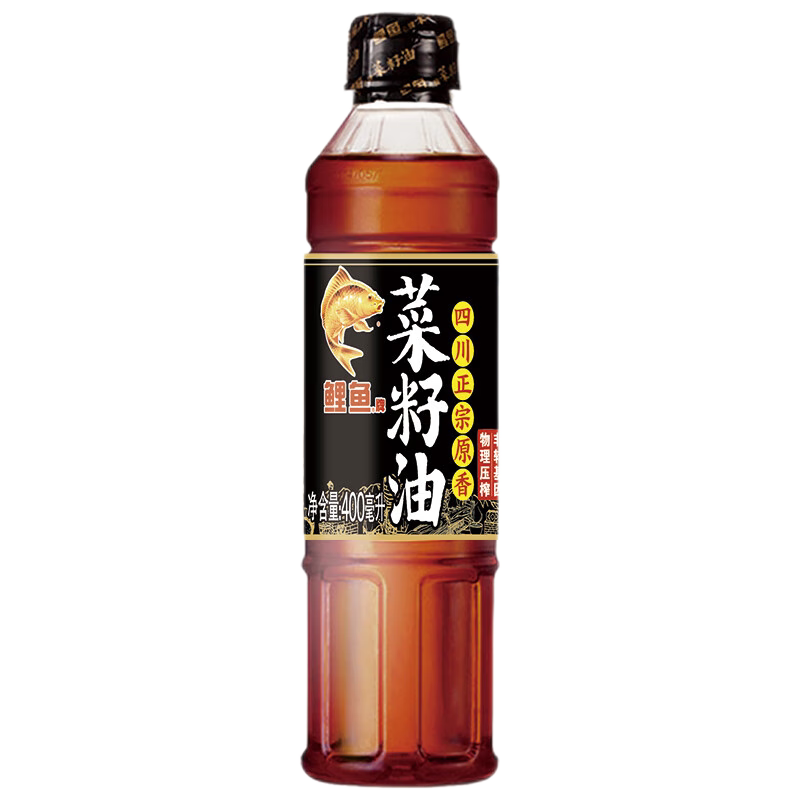 鲤鱼牌正宗原香菜籽油400ml*1食用油家用油小瓶非转基因
