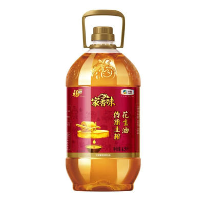 福临门土榨花生油4.5L一桶