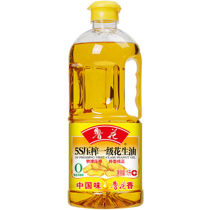 鲁花5S压榨一级花生油家用食用油1L装【qyg】