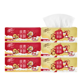 清风新年福气装丝柔亲肤4层90抽*6包【88VIP】