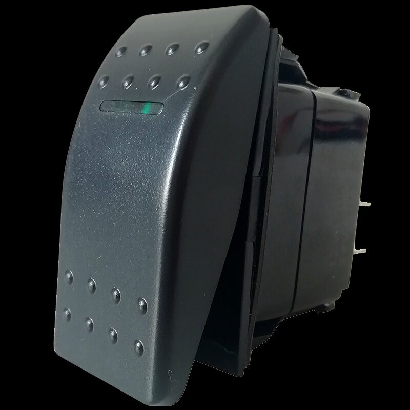 汽车开关24v通用两档自锁绿光船型翘班带灯 房车diy改装配件新品