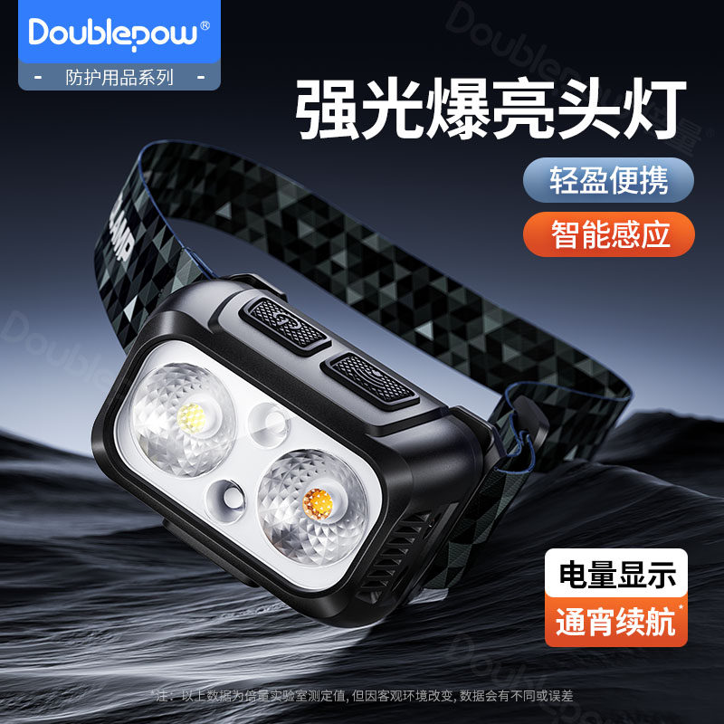 头灯2025新款强光超亮头戴式户外登山钓鱼专用充电式照明灯夜钓
