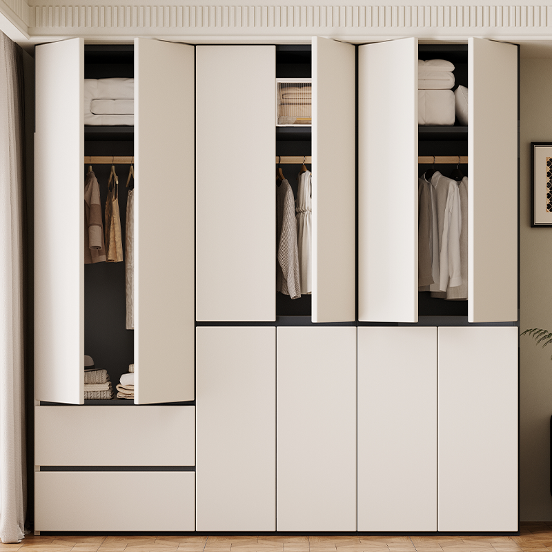 衣柜家用卧室分段式免拉手组合衣柜简易柜子出租房用2025新款爆款