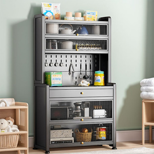 喂食台储物柜宝宝卧室储物架宝宝一站式可移动餐具柜小公寓免安装