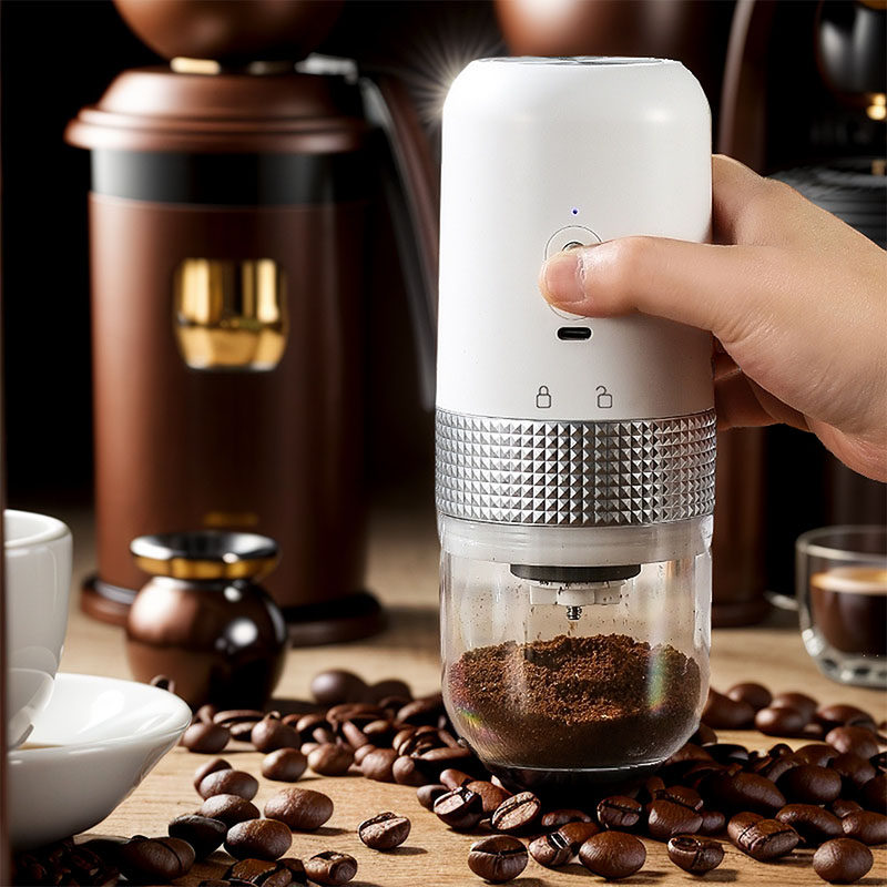 电动咖啡磨豆机家用小型便携式咖啡豆研磨机意式迷你全自动磨粉机