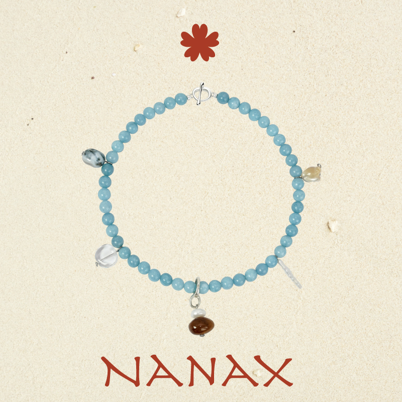 NanaX月湖之蓝项链玛瑙锁骨链