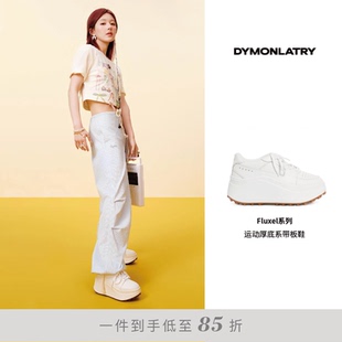 赵丽颖赵露思同款DYMONLATRY 25新款女士松糕休闲鞋运动厚底板鞋