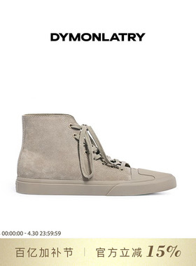 DYMONLATRY 2025新款女士高帮单鞋 尖头系带女士休闲板鞋