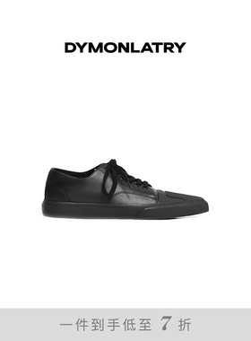 DYMONLATRY 2025设计师新款女士休闲板鞋 未来尖头系带牛皮板鞋